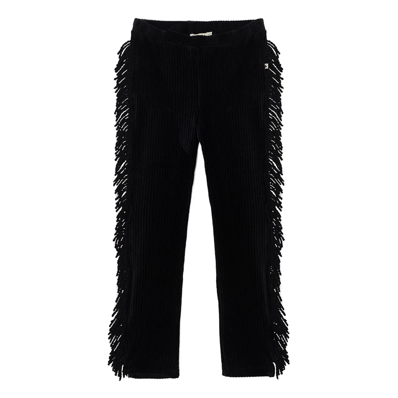 Ammehoela meisjes broek AM-Jamesfringe-04 zwart