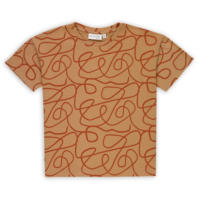 Blossom jongens shirt Jack OversizedT/Ginger oranj