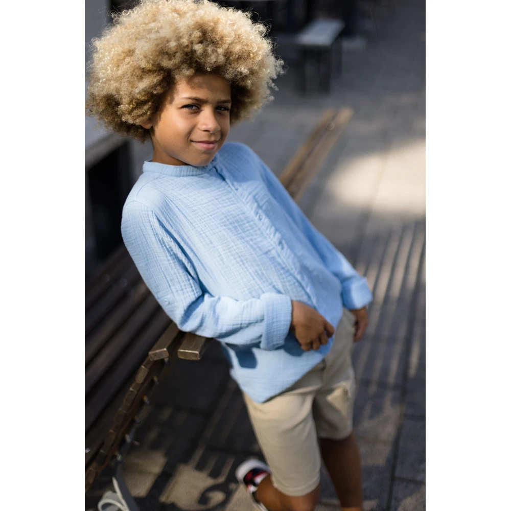 LEVV jongens shirt TIMONS223 blauw