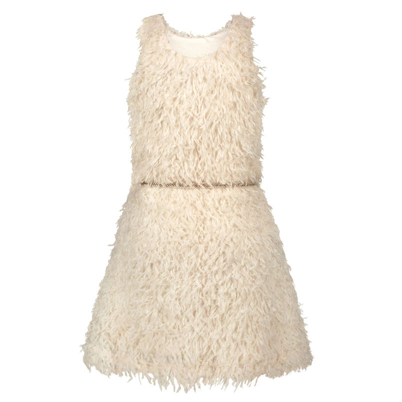 Like Flo fake feather jurk