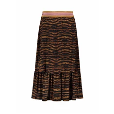 Like Flo maxi rok F108-5746 bruin