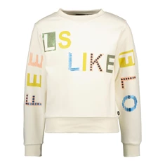 Like Flo meisjes sweater F202-5303/001 Off-white