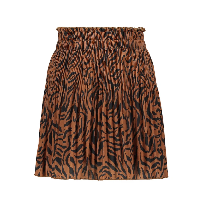 Like Flo plissé rok F108-5730 bruin