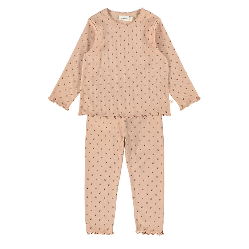 Lil'Atelier meisjes pyjama 13204448/NMFLOLA bruin