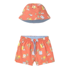 Mayoral jongens zwemshort en buckethat
