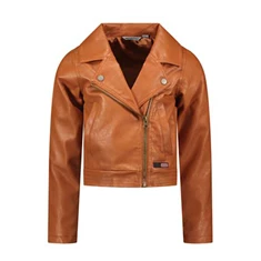 Moodstreet meisjes biker jacket M112-5218 bruin