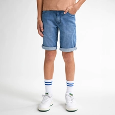 Petrol jongens denim short