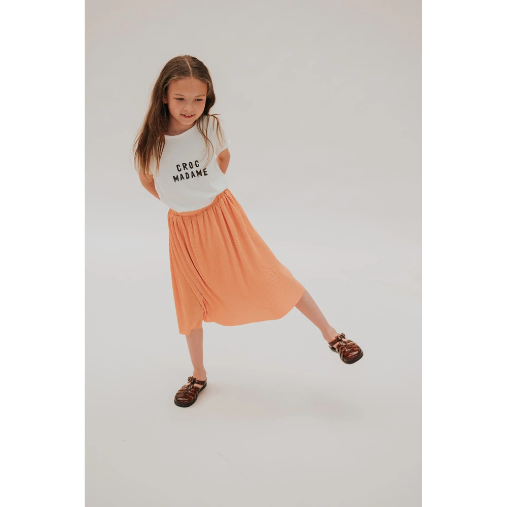 Plisse sales rok oranje
