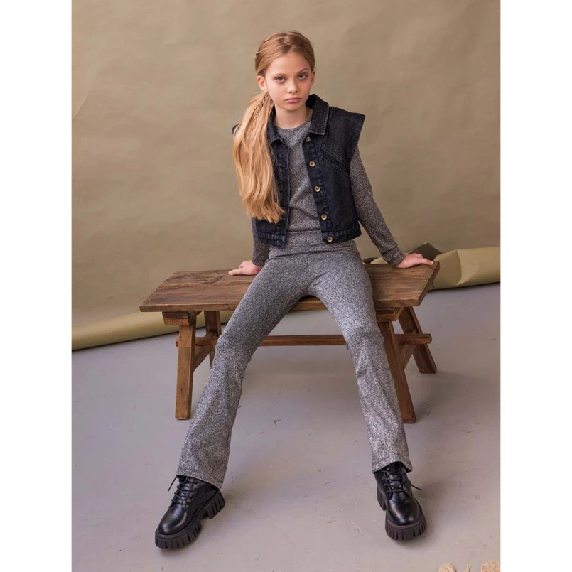 Street Called Madison meisjes lurex flared broek