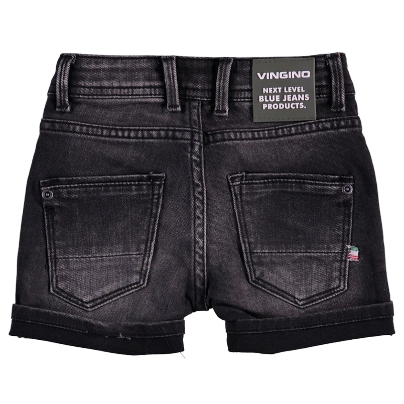 Vingino jongens jeansshort NOOSKBD46001 zwart