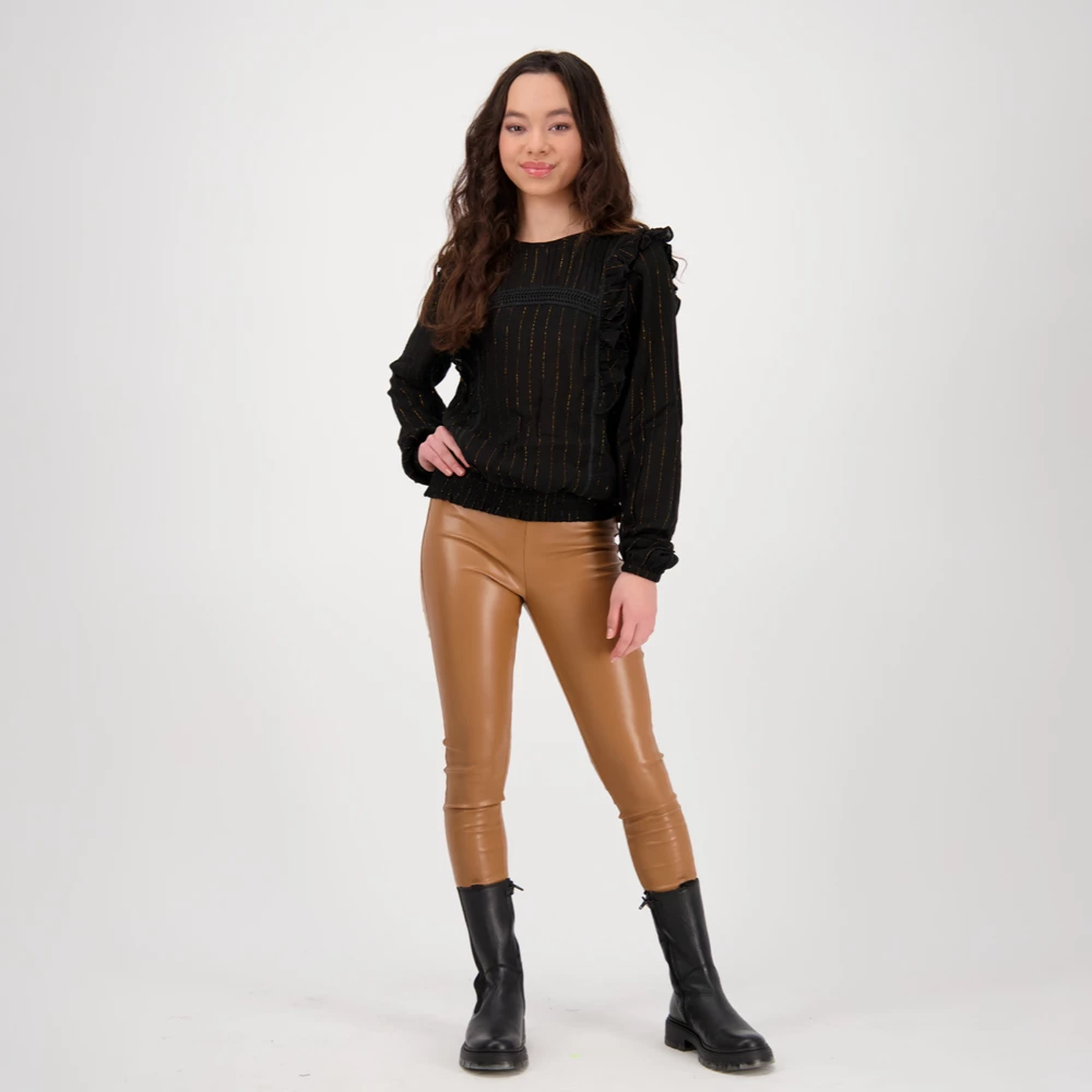 duurzame grondstof mout deelnemer Vingino meisjes leatherlook legging